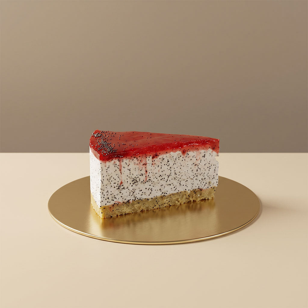 Málnás mákmousse torta
