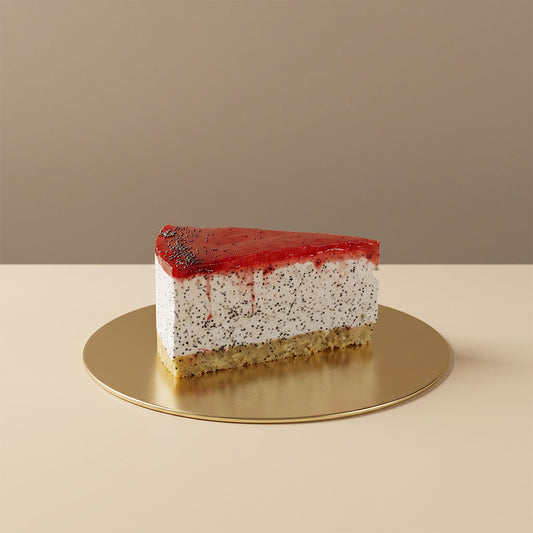 Málnás mákmousse torta
