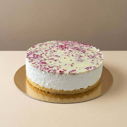 Fehércsokis málnatúró torta