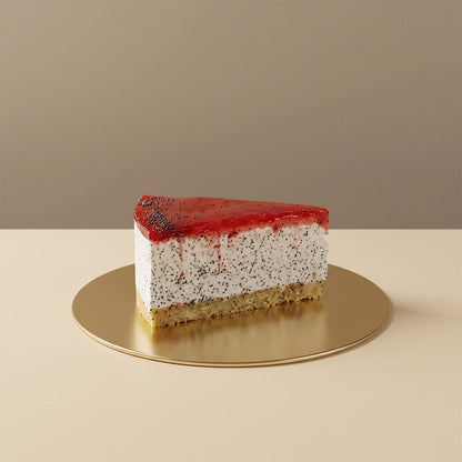 Málnás mákmousse torta