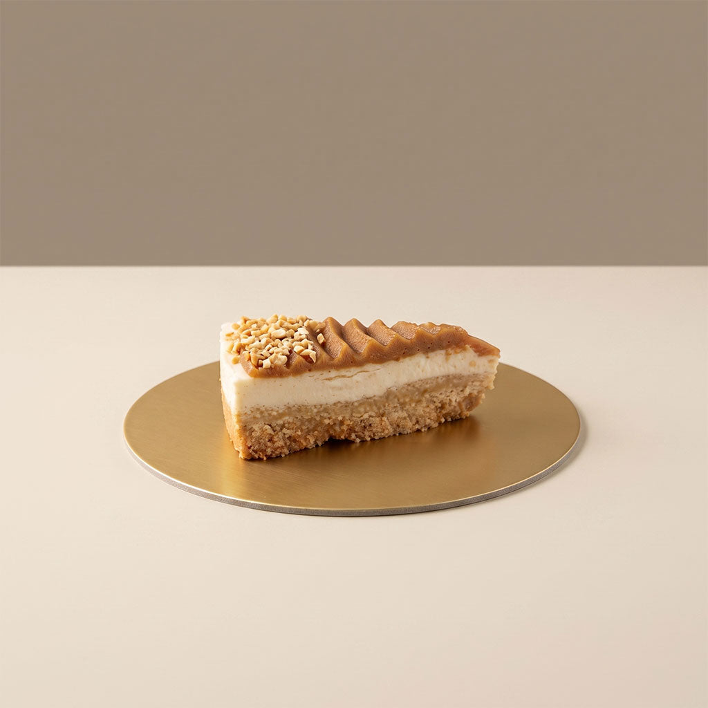 Sült vajkaramellás sajttorta szelet